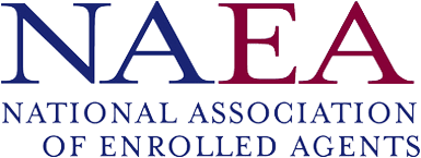 NAEA_Logo Logo of the National Association of Enrolled Agents with the acronym "NAEA" in large letters above the full name in smaller text.